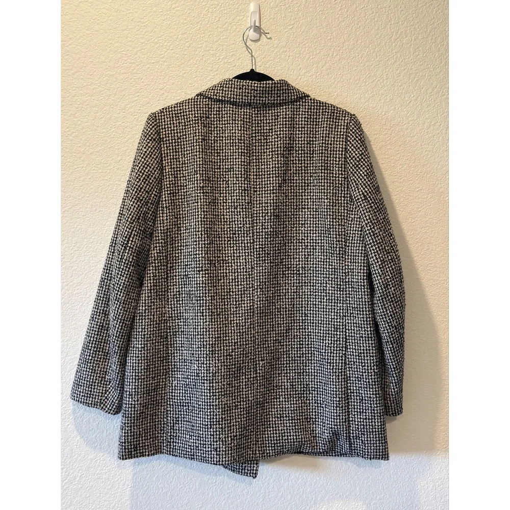 H&M Double-breasted Houndstooth Blazer - Black/Beige - L - Picture 3 of 4